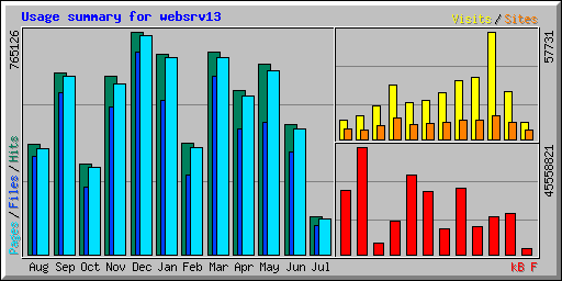Usage summary for websrv13